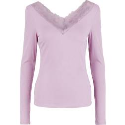 Y.A.S Elle Long Sleeves Top - Mauve Mist