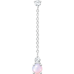 Thomas Sabo Charm Club Single Earring - Silver/Pink/Transparent