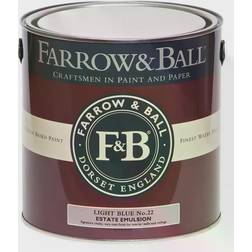 Farrow & Ball Estate No.22 Takfärg, Väggfärg Light Blue 2.5L