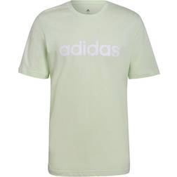 adidas Essentials Embroidered Linear Logo T-shirt - Almost Lime/White