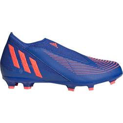 adidas Junior Predator Edge.3 Laceless FG - Hi-Res Blue/Turbo/Hi-Res Blue