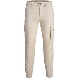 Jack & Jones Paul Flake AKM 542 Cargo Trousers - Beige/Moonbeam