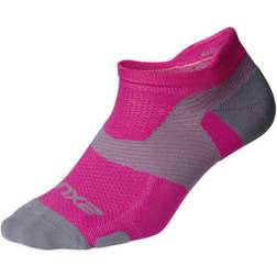 2XU Vectr Light Cushion No Show Compression Socks Unisex - Magenta/Light Grey