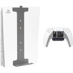 HIDEit PS5 Console (Disc and Digital) & Controller Pro Bundle Wall Mounts - Black