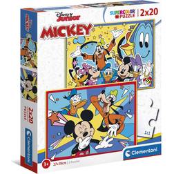 Clementoni Disney Junior Mickey Supercolor Puzzle 2x20 Pieces