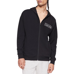 Calvin Klein Reimagined Heritage Zip-Up Sleep Hoodie - Black