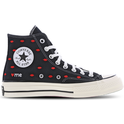 Converse Chuck 70 Embroidered Lips - Black/University Red/Egret