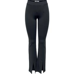 Only Paige Life Front Slit Trousers - Black