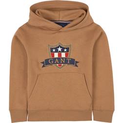 Gant Teens Banner Shield Hoodie - Roasted Walnut (906832-210)