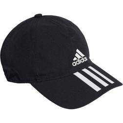 Adidas Aeroready 3-Stripes Baseball Cap Unisex - Black/White/White