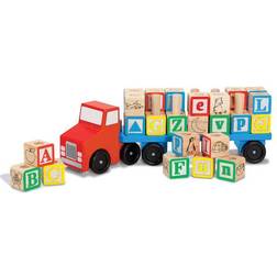 Melissa & Doug Alphabet Blocks Wooden Truck