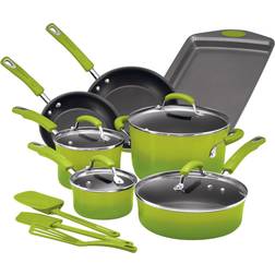 Rachael Ray Classic Brights Cookware Set with lid 14 Parts
