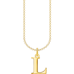 Thomas Sabo Charm Club Delicate Letter L Necklace - Gold