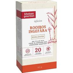 Khoisan Gourmet Khoisan Gourmet Rooibos Ingefära 20 tepåsar 50g 20st