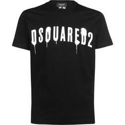 DSquared2 Graphic Painted Logo T-shirt - Black