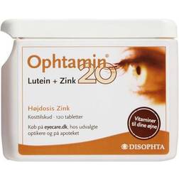 Disophta Opthamin 20 Lutein + Zink 120 stk