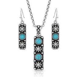 Montana Silversmiths Starlight Starbrite Jewelry Set - Silver/Turqouise