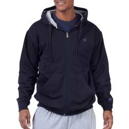 Champion Powerblend Fleece Full Zip C Logo Hoodie - Navy