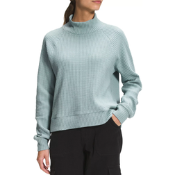 The North Face Women's Chabot Mock Neck Long Sleeve Sweater - Silver Blue