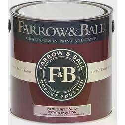 Farrow & Ball Estate No.59 Ceiling Paint, Wall Paint New White 2.5L