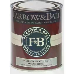 Farrow & Ball Estate No.242 Träfärg, Metallfärg Pavilion Grey 0.75L