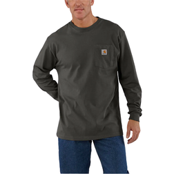 Carhartt Loose Fit Heavyweight Long Sleeve Pocket T-shirt - Peat