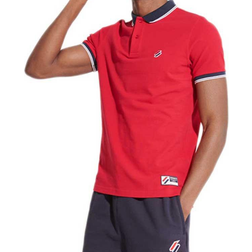 Superdry Twin Tipped Polo Shirt - Risk Red