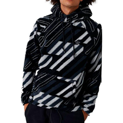 Superdry All Over Print Sherpa Hoodie - Black