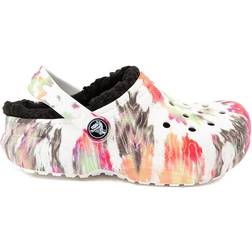 Crocs Kid's Classic Lined Tie Dye Graphic Clog - Black/Multi