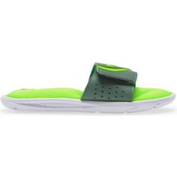 Under Armour Boy's Ignite VI Slides - White/Green/Hyper Green