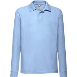 Fruit of the Loom Boy's 65/35 Long Sleeve Polo Shirts 2-pack - Sky Blue