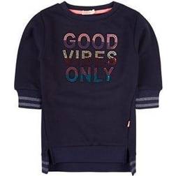 BillieBlush Good Vibes Only Print Dress - Navy