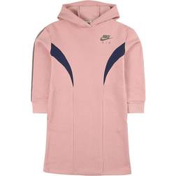 Nike Girl's Air Fleece Dress - Pink Glaze/Midnight Navy (DD7159-630)