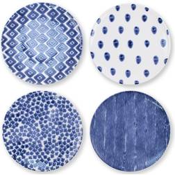 Vietri Santorini Assorted Dinner Plate 10.75" 4pcs