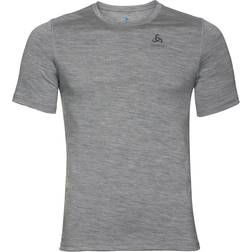 Odlo Natural Merino Warm Base Layer T-shirt Men - Grey Melange