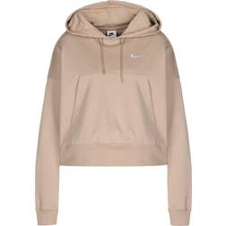 Nike Sportswear Oversized Jersey Pullover Hoodie Women's - Hemp/White