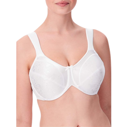 Bali Satin Tracings Underwire Minimizer Bra - White