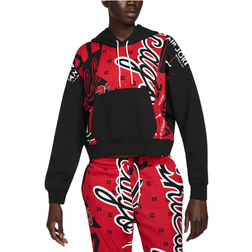 Nike Jordan All Over Printed Fleece Hoodie Women's - Black/Gym Red