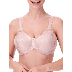 Bali Satin Tracings Underwire Minimizer Bra - Rose