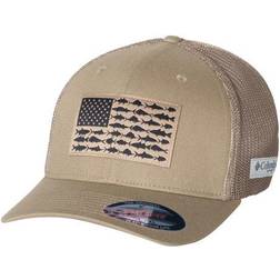 Columbia PFG Fish Flag Mesh Ball Cap High Crown - Tusk