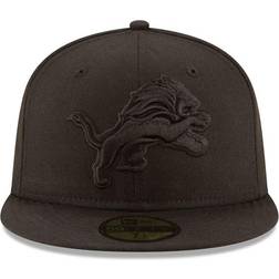 New Era Detroit Lions Black on Black 59Fifty Cap - Black