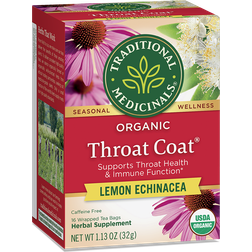 Traditional Medicinals Organic Throat Coat Lemon Echinacea Tea 1.13oz 16