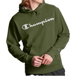 Champion Powerblend Script Logo Hoodie - Army