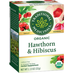 Traditional Medicinals Organic Hawthorn & Hibiscus Tea 1.13oz 16