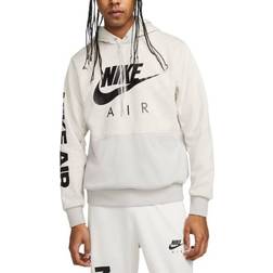 Nike Air Brushed-Back Fleece Pullover Hoodie - Light Iron Ore/Heather/Phantom/Black