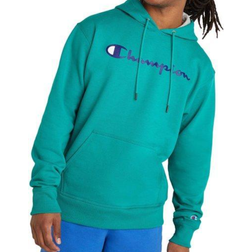 Champion Powerblend Script Logo Hoodie - Green Reef