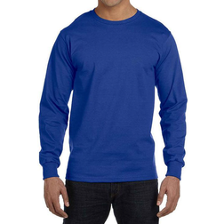 Hanes Beefy-T Long-Sleeve T-shirt Unisex - Deep Royal