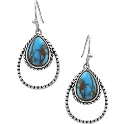 Montana Silversmiths Double Rope Turquoise Earrings - Silver/Turquoise