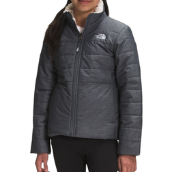 The North Face Girl's Reversible Mossbud Swirl Jacket - Vanadis Grey Heather/Gardenia White (NF0A5AB5-3DB)