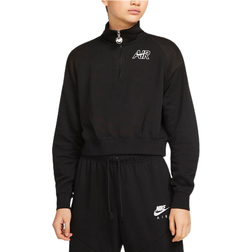 Nike Sportswear Air 1/4-Zip Fleece Top Women's - Black/White